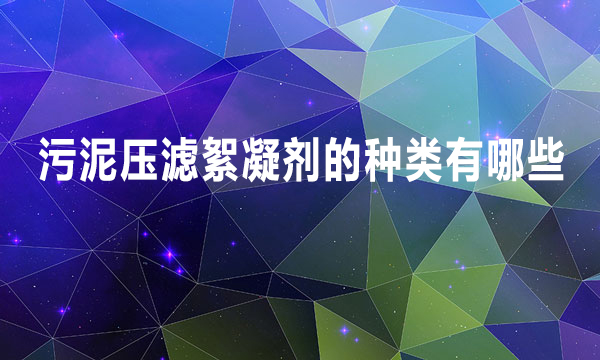 污泥壓濾絮凝劑的種類有哪些