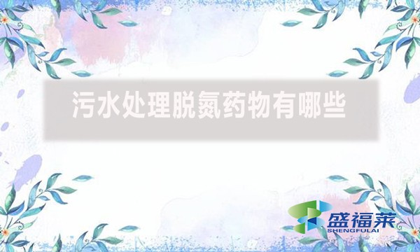 污水處理脫氮藥物有哪些？
